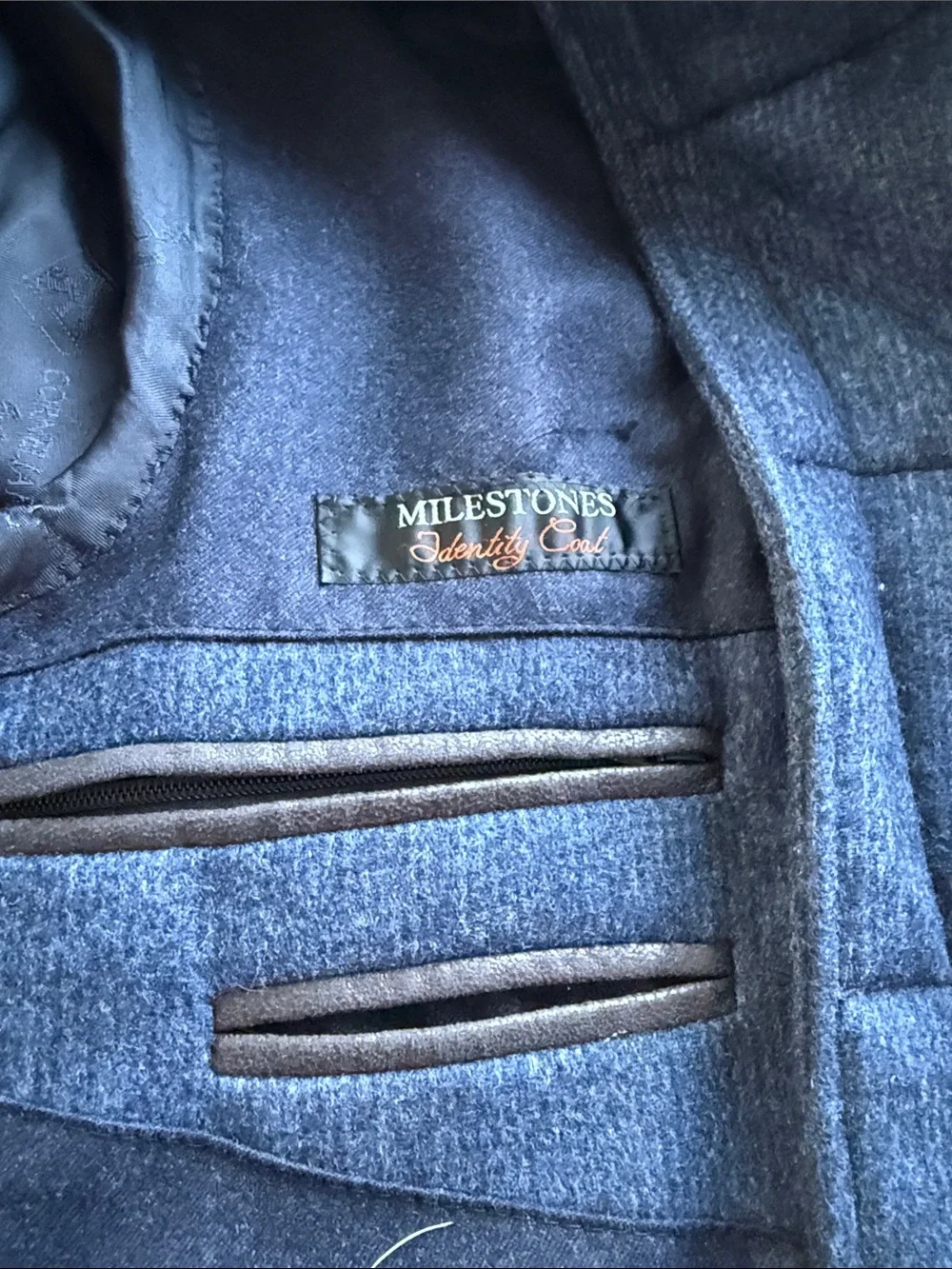 Corneliani Navy Blue Wool Pea Coat